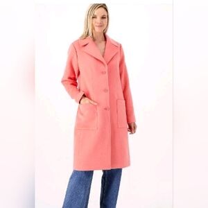 Candace Cameron Bure Peach Winter Coat Petite XL EUC